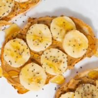 Pb Honey Toasty · Peanut butter, Banana, Honey, Chia seeds
