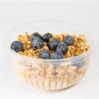 Blueberry Crisp Oatmeal Bowl · Oatmeal, Blueberry, Honey, Granola