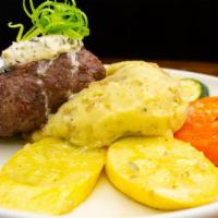 Top Sirloin · Gluten-free. Grilled to order. Topped with tallow butter.