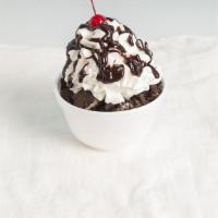 Hard Serve Sundae · Choose any ice cream flavor and 3 toppings.
