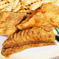 Cajun Catfish Only · Crispy fried Cajun catfish fillet, served with choice of bread on the side. We fry in premiu...