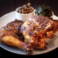 1/2 Chicken With 2 Sides · Tender, full flavored, the juiciest chicken. Served with two side dishes and choice of bread...