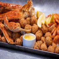 1Lb Crablegs & 1/2Lb Steamed Shrimp With 2 Sides · Deliciously sweet and tender, our juicy Alaskan Snow Crab legs! Comes with 1lb. crab legs an...