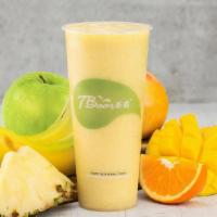 Protein Max Smoothie · Apple, mango, banana, orange, pineapple, and protein.