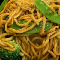 Lo Mein · Fresh yellow egg noodles,broccoli,carrots,napa cabbage, snow peas, stir-fried in dark soy sa...