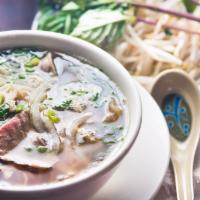 Special Beef Noodle Soup · A choice of large or small bowl of our most popular beef noodle soup combining sliced rare e...