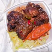 Stew Chicken (Mini) · Choice of any 2 sides, rice and vegetables.