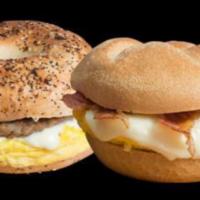 Heri Egg · One of our signature sandwiches, scrambled egg and cheese with your choice of breakfast meat...