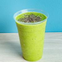 The Forest Smoothie (M) · Spinach, kale, banana, pineapple, chia seeds, and almond milk.