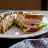 Tuna Salad Sandwich · Fresh store made tuna salad made with solid white meat tuna, mixed with mayonnaise only. Ser...