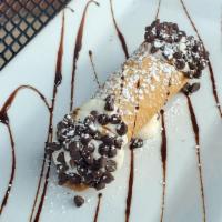 Cannoli · Ricotta, chocolate chips, and pastry shell.