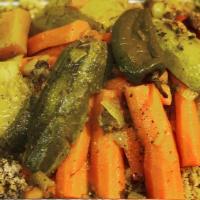 Moroccan Couscous W/ Seven Vegetables · Moroccan couscous with meat and seven vegetables