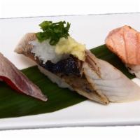 Torched Sushi (3) · Torched Tuna, Mackerel, and Salmon Nigiri.

*Consuming raw or undercooked meat, poultry, sea...