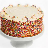 Funfetti Cake Slice · Rainbow sprinkle-filled vanilla cake, vanilla frosting, covered in rainbow sprinkles.. Aller...