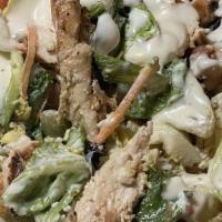 Cobb Salad · Mixed greens tossed with bleu cheese dressing topped with grilled chicken breast , eggs toma...