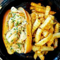 Shrimp Salad Sandwich · Shrimp salad sandwich served with Old bay fries
