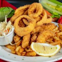 Chicken Tender Plate · All fried plates are served with fries and onion rings.