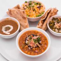 Channa Masala · Medium spicy. Chickpeas in fresh spices and herbs.