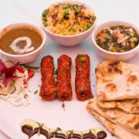 Seekh Kabab Combo · Ground and spiced lamb kebabs.