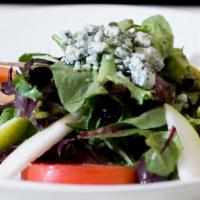 Insalata Amici (Dinner) · Organic mixed greens, pears, and gorgonzola cheese with balsamic dressing.