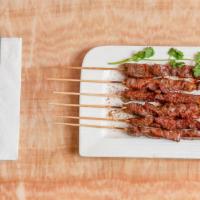 Bbq Lamb With Cumin Flavor · Spicy. Six pieces.