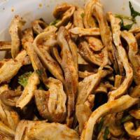 Shredded Chicken With Garlic Sauce · Hot and spicy.