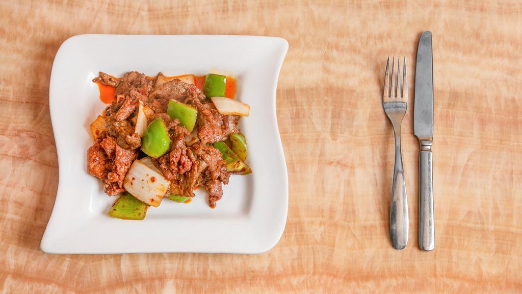 Cumin Flavor Beef · Hot and spicy.