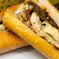 Sharp And Hot Chicken · Grilled Chicken with Sharp Provolone and Long Hots
