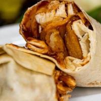 Bbq Wrap · Chicken, Onion Rings, Cheddar Cheese, Sweet Baby Rays BBQ Sauce, and Lettuce
