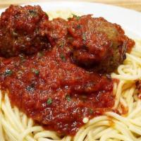 Spaghetti Or Ziti With Meatballs · 