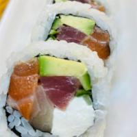 Big Boss (Inside Out) · Tuna, Salmon, Yellowtail, cucumber, avocado, cream cheese, spicy mayo.

Hot & Spicy Levels. ...