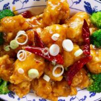 * General Tso’S Chicken · Hot & spicy. Crispy fried chicken with General Tso’s sauce and bedded with broccoli.