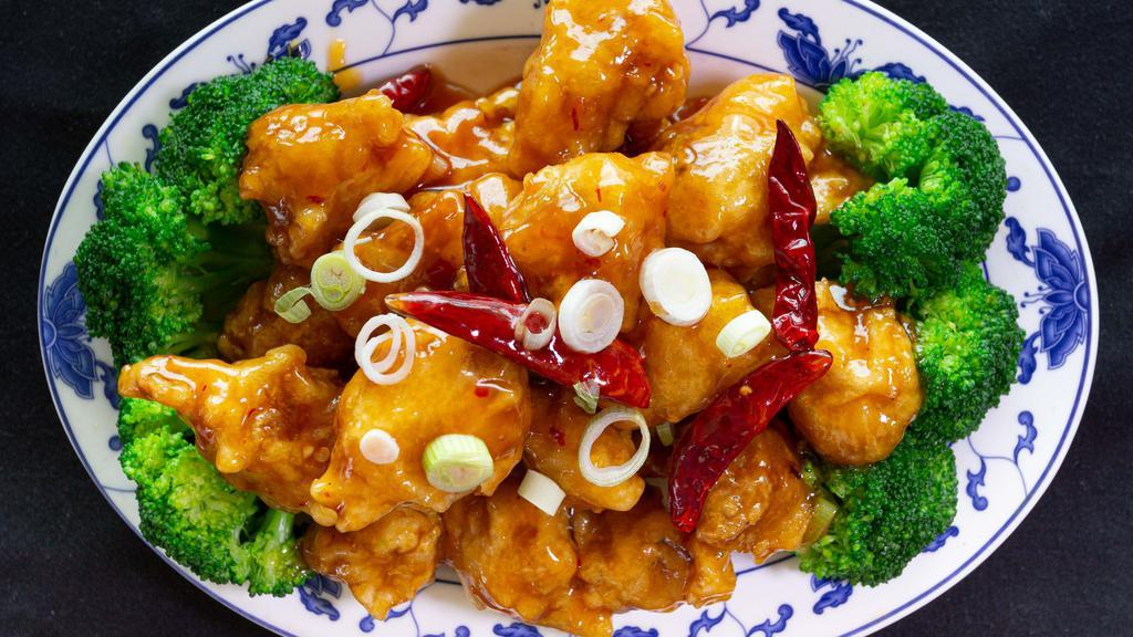 * General Tso’S Chicken · Hot & spicy. Crispy fried chicken with General Tso’s sauce and bedded with broccoli.