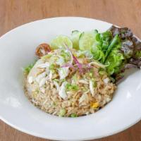 Crab Fried Rice · scallions, garlic butter, egg, lettuce