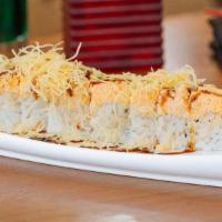 Crunchy Dynamite · Shrimp tempura, spicy cooked white fish, crispy potato