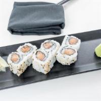 Salmon Roll · raw salmon, seaweed wrap, white rice and sesame seeds