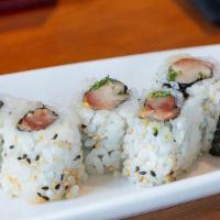 Yellowtail Roll · Yellowtail rolled in seaweed with sushi rice and sesame