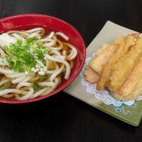 Tempura Udon · Thick Wheat-Flour Noodles in a Hearty Broth