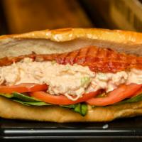 Crab And Shrimp Blt Panini Sandwich · Lettuce, tomato and crisp bacon.