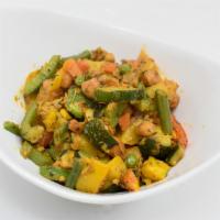 Mix Sabzi · Mixed vegetables sauteed with Indian spices.