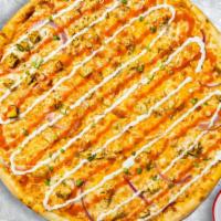 Buffalo Buffet Pizza  · Buffalo sauce topped with grilled chicken and natural cheese baked on a hand-tossed dough. S...
