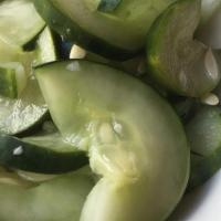Side Of Homemade Pickled Cucumbers · 