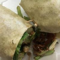 Grilled Veggie Wrap · Grilled mushrooms, broccoli, green and red peppers, onions, olives, tomatoes, roasted garlic...