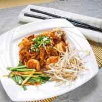 Pad Thai · Thai legendary street food dish! Thin rice noodles stir-fried in our homemade tamarind sauce...