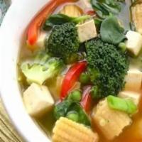 Vegetable Bean Curd Soup (For 2)豆腐菜汤 · 