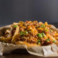 Chili Cheese Fries Full · Our traditional French Fries topped with Chili and Cheddar Jack cheese. Think that’s too muc...