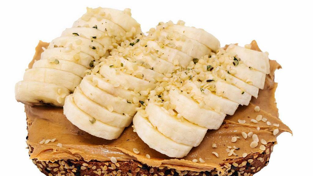 Funky Monkey! Toast  · Peanut Butter, Banana, Hemp Seeds on Multi-Grain Toast