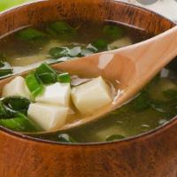 Miso Soup · Seaweed, scallion, tofu with Soy broth.
