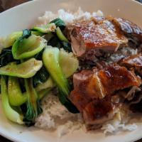 Roast Duck With Vegetable Rice · 