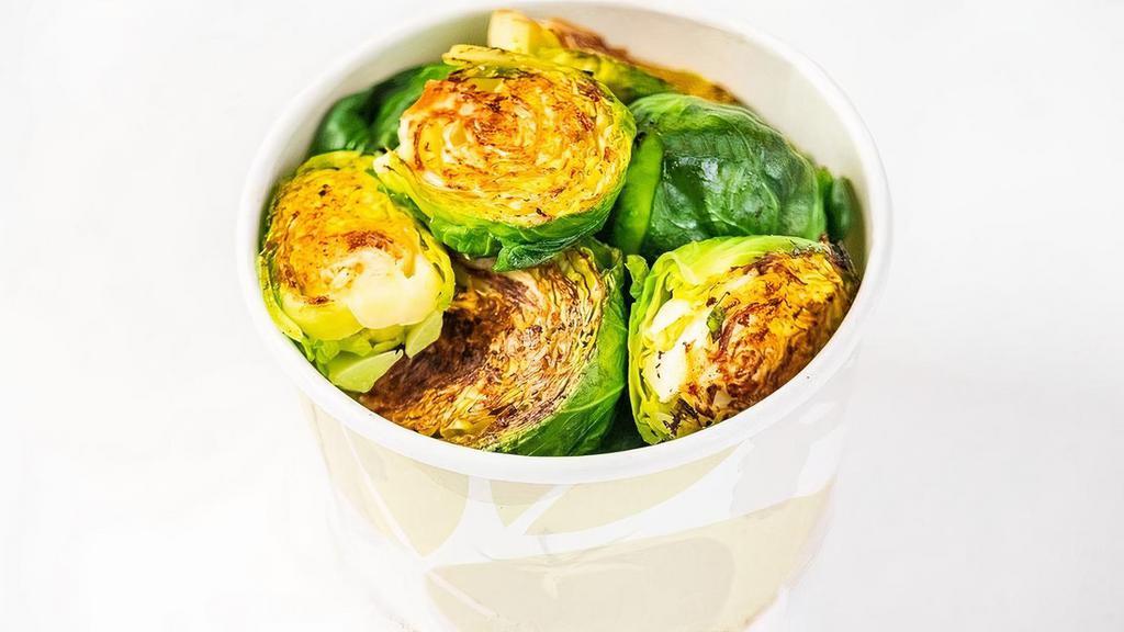 Roasted Brussels Sprouts · Salt + black pepper. Gluten-free. Dairy-free.